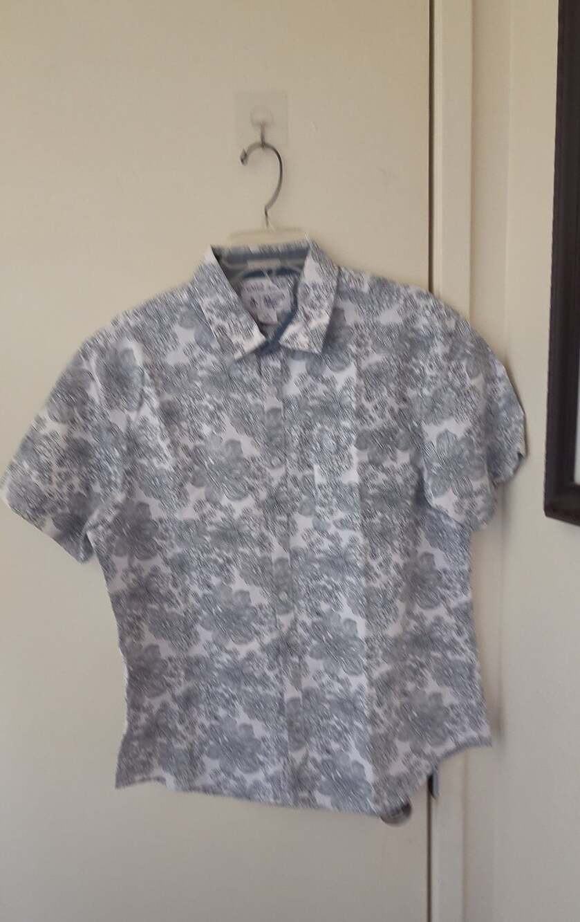 Original Penguin Floral Heritage Slim Fit Short Sleeve Shirt Size L